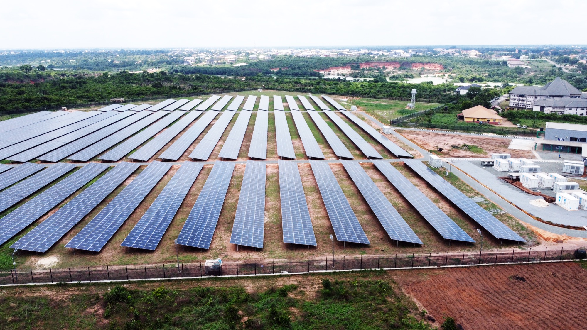 A mini-grid site from the air